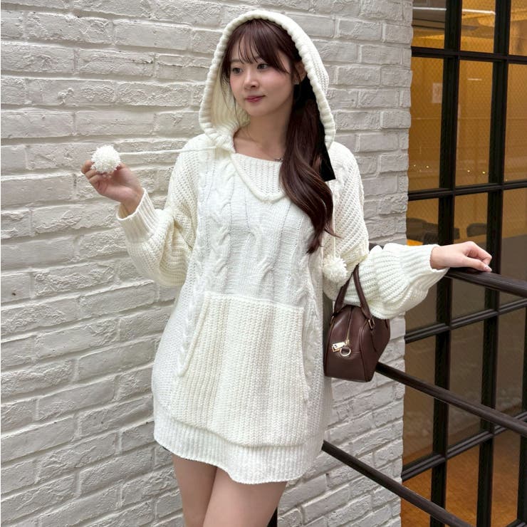 モールケーブルパーカーミニワンピース | RMAF　NICE CLAUP / OLIVE des OLIVE | 詳細画像4 