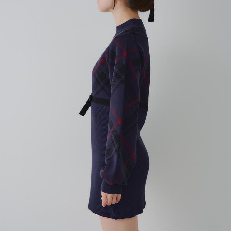 チェック切替ニットミニワンピース | NICE CLAUP / OLIVE des OLIVE　OUTLET | 詳細画像38 