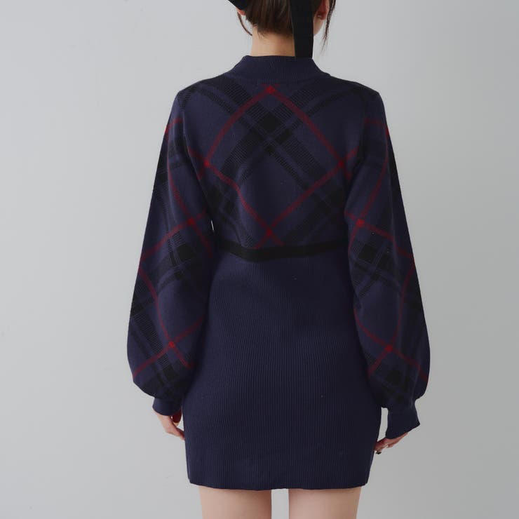 チェック切替ニットミニワンピース | NICE CLAUP / OLIVE des OLIVE　OUTLET | 詳細画像39 