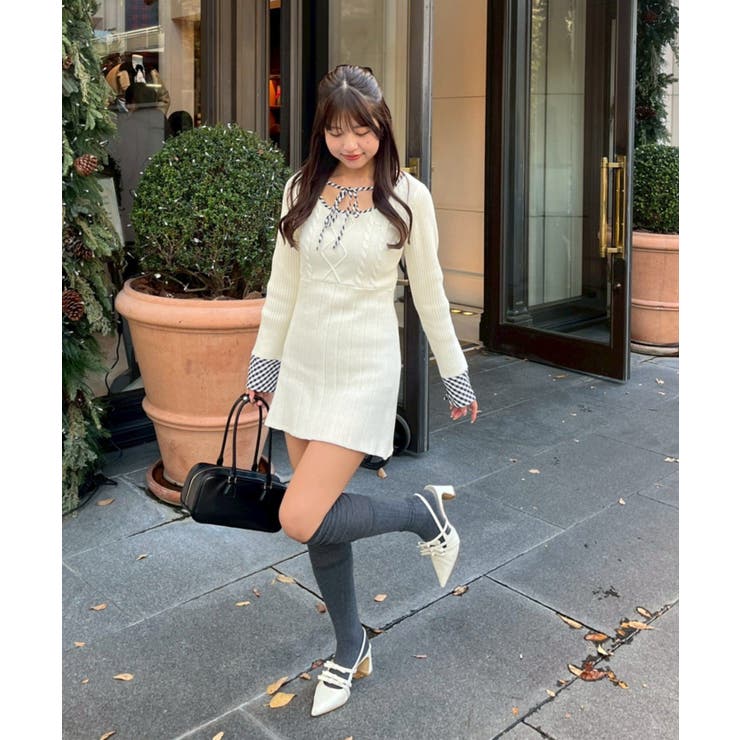 ケーブルニットミニワンピース | RMAF　NICE CLAUP / OLIVE des OLIVE | 詳細画像8 