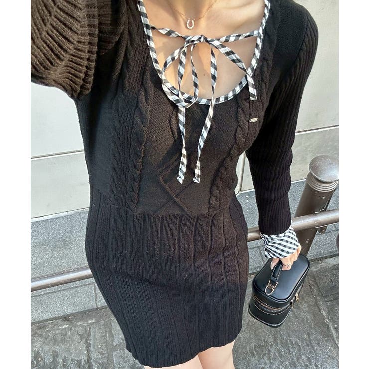 ケーブルニットミニワンピース | RMAF　NICE CLAUP / OLIVE des OLIVE | 詳細画像21 