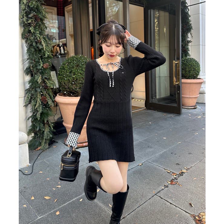 ケーブルニットミニワンピース | RMAF　NICE CLAUP / OLIVE des OLIVE | 詳細画像25 