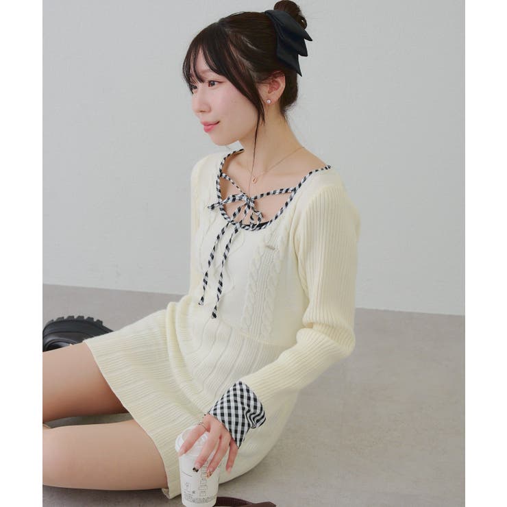 ケーブルニットミニワンピース | RMAF　NICE CLAUP / OLIVE des OLIVE | 詳細画像33 