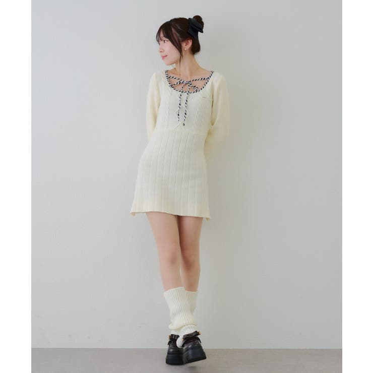 ケーブルニットミニワンピース | RMAF　NICE CLAUP / OLIVE des OLIVE | 詳細画像34 