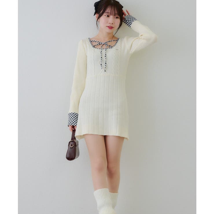 ケーブルニットミニワンピース | RMAF　NICE CLAUP / OLIVE des OLIVE | 詳細画像36 