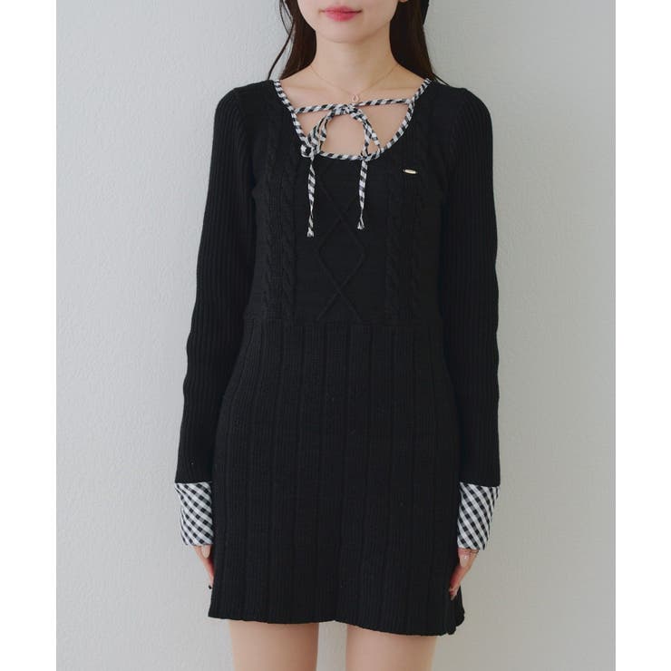 ケーブルニットミニワンピース | RMAF　NICE CLAUP / OLIVE des OLIVE | 詳細画像52 