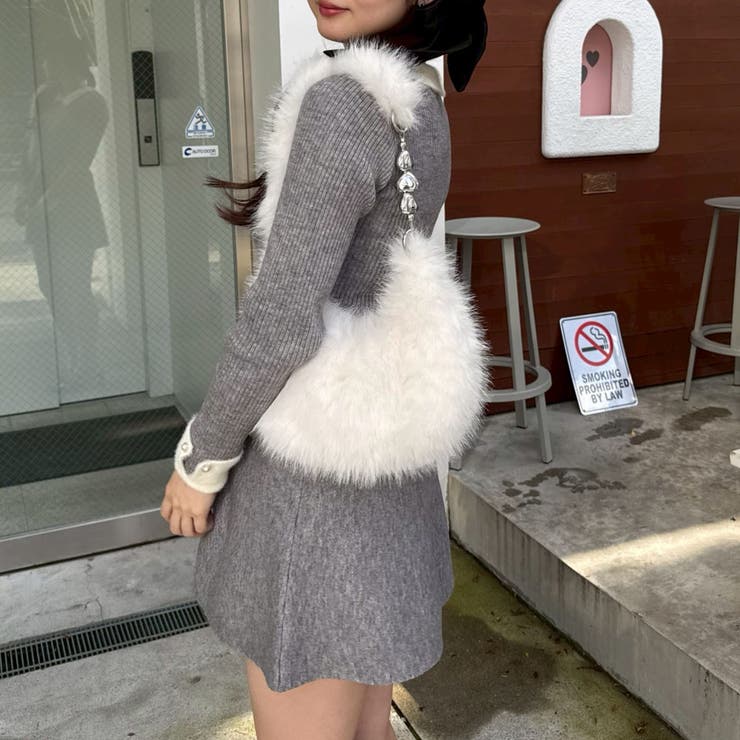 ふわふわファーハートバッグ | RMAF　NICE CLAUP / OLIVE des OLIVE | 詳細画像2 