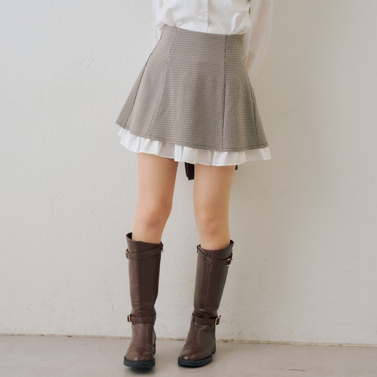 【セットアップ対応】ハイウエスト裾チラリミニスカート | RMAF　NICE CLAUP / OLIVE des OLIVE | 詳細画像9 