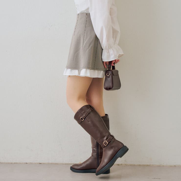 【セットアップ対応】ハイウエスト裾チラリミニスカート | RMAF　NICE CLAUP / OLIVE des OLIVE | 詳細画像10 