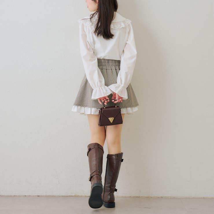 【セットアップ対応】ハイウエスト裾チラリミニスカート | RMAF　NICE CLAUP / OLIVE des OLIVE | 詳細画像16 