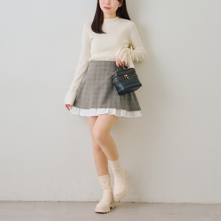 【セットアップ対応】ハイウエスト裾チラリミニスカート | RMAF　NICE CLAUP / OLIVE des OLIVE | 詳細画像22 