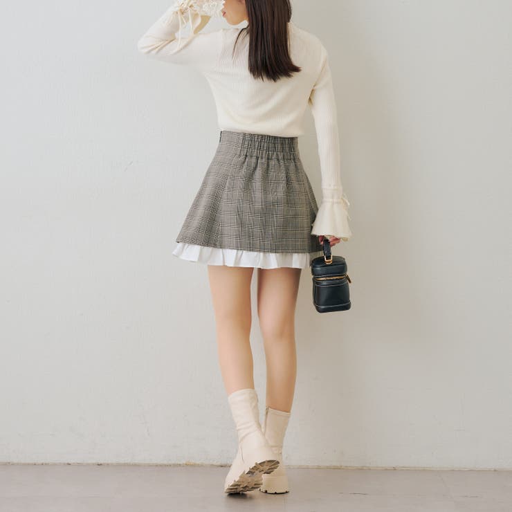 【セットアップ対応】ハイウエスト裾チラリミニスカート | RMAF　NICE CLAUP / OLIVE des OLIVE | 詳細画像24 