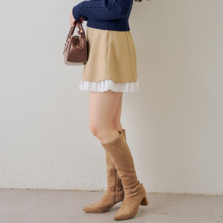 【セットアップ対応】ハイウエスト裾チラリミニスカート | RMAF　NICE CLAUP / OLIVE des OLIVE | 詳細画像27 