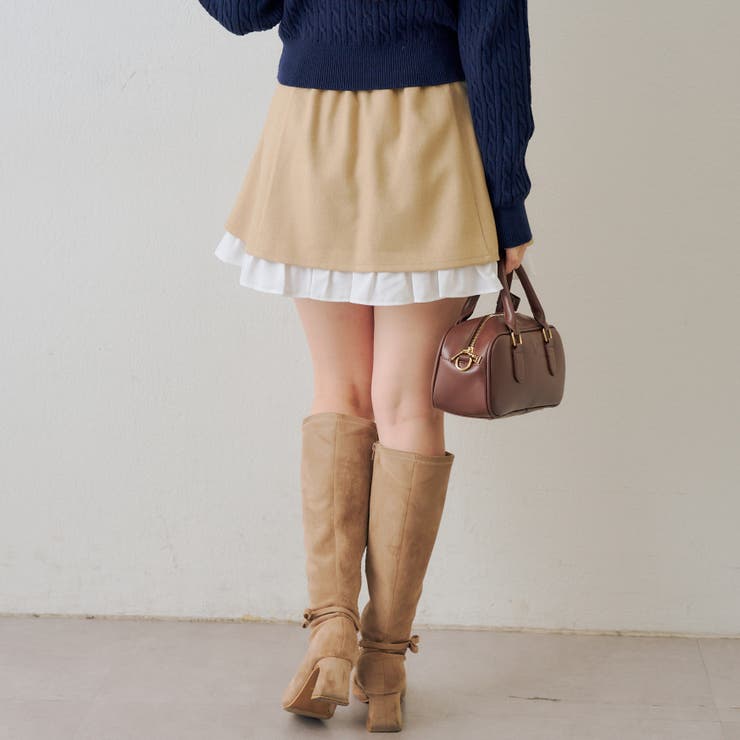 【セットアップ対応】ハイウエスト裾チラリミニスカート | RMAF　NICE CLAUP / OLIVE des OLIVE | 詳細画像28 