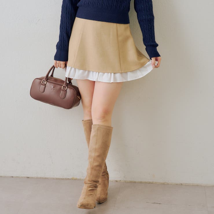 【セットアップ対応】ハイウエスト裾チラリミニスカート | RMAF　NICE CLAUP / OLIVE des OLIVE | 詳細画像30 