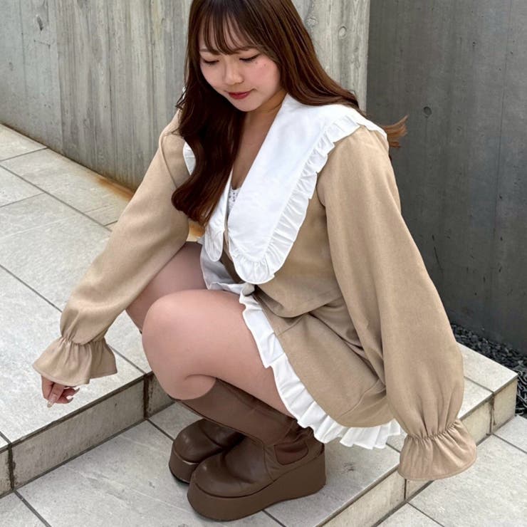 【セットアップ対応】ハイウエスト裾チラリミニスカート | RMAF　NICE CLAUP / OLIVE des OLIVE | 詳細画像38 