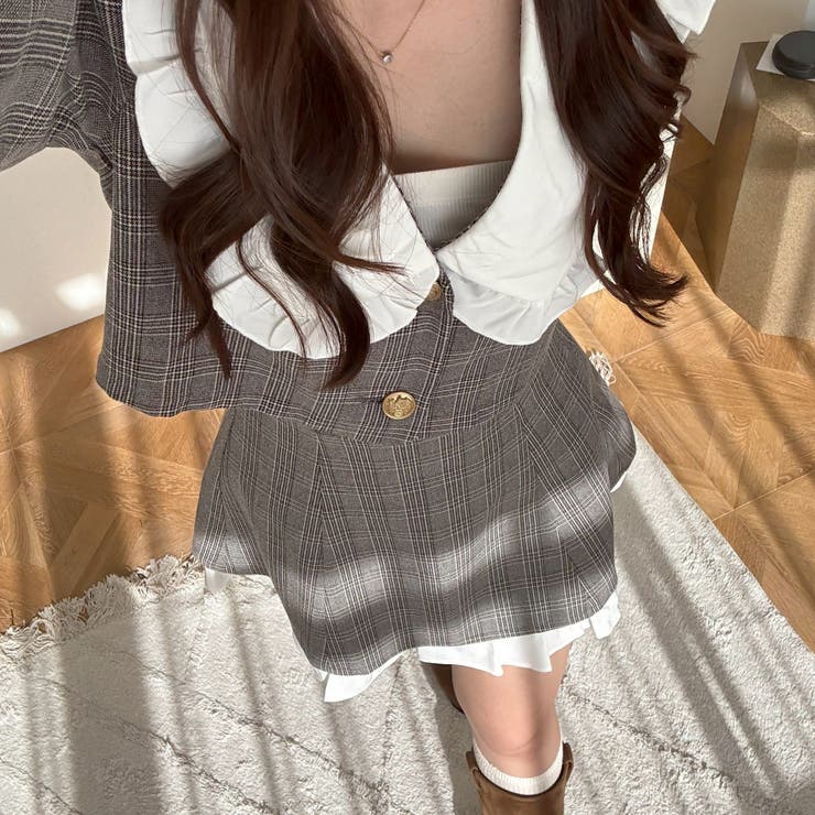 【セットアップ対応】ハイウエスト裾チラリミニスカート | RMAF　NICE CLAUP / OLIVE des OLIVE | 詳細画像2 