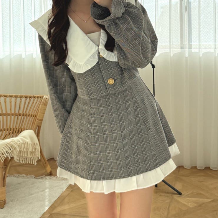 【セットアップ対応】ハイウエスト裾チラリミニスカート | RMAF　NICE CLAUP / OLIVE des OLIVE | 詳細画像3 