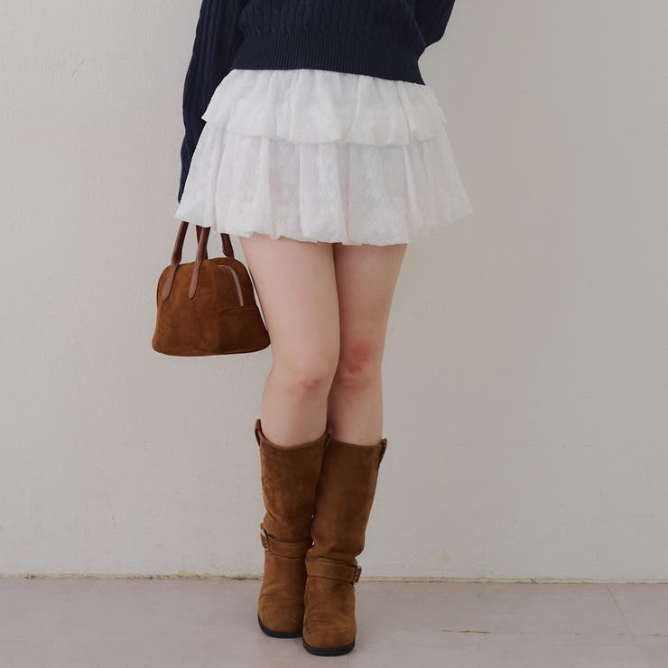 2段バルーンミニスカート | RMAF　NICE CLAUP / OLIVE des OLIVE | 詳細画像2 