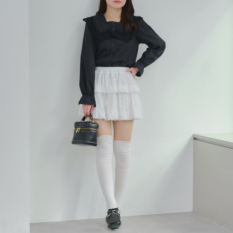 2段バルーンミニスカート | RMAF　NICE CLAUP / OLIVE des OLIVE | 詳細画像9 