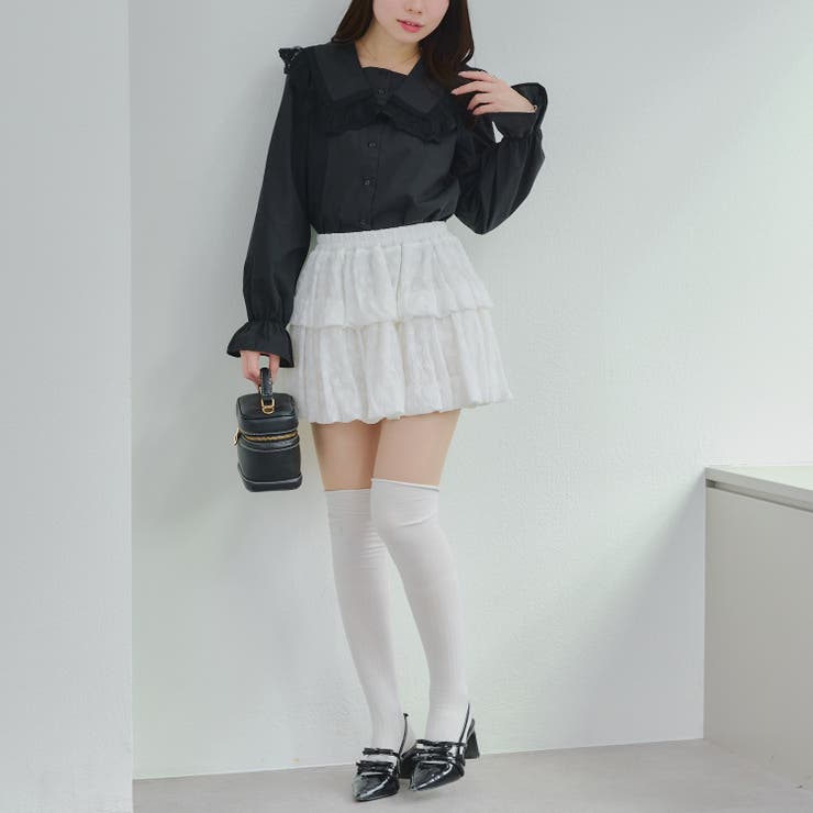 2段バルーンミニスカート | RMAF　NICE CLAUP / OLIVE des OLIVE | 詳細画像11 