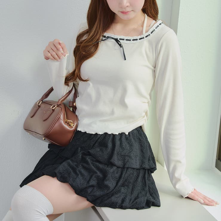 2段バルーンミニスカート | RMAF　NICE CLAUP / OLIVE des OLIVE | 詳細画像19 