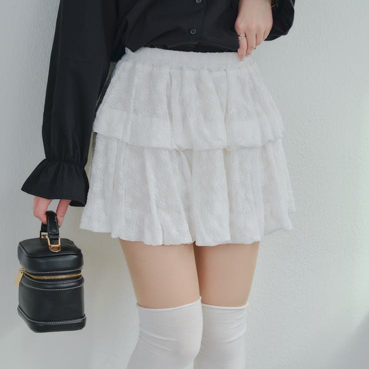 2段バルーンミニスカート | RMAF　NICE CLAUP / OLIVE des OLIVE | 詳細画像2 