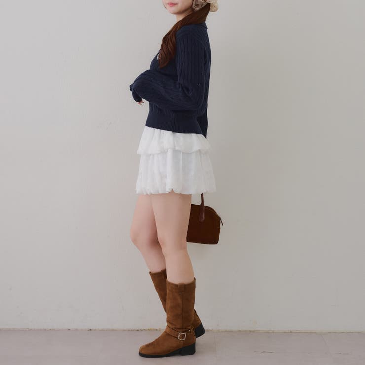 2段バルーンミニスカート | RMAF　NICE CLAUP / OLIVE des OLIVE | 詳細画像7 