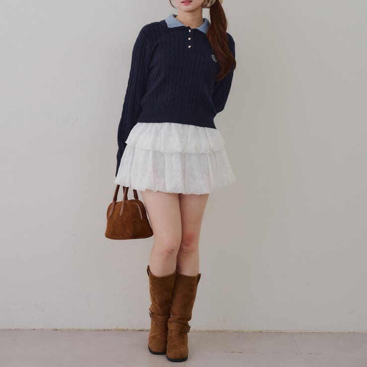 2段バルーンミニスカート | RMAF　NICE CLAUP / OLIVE des OLIVE | 詳細画像5 