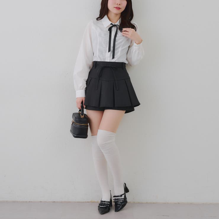 リボン付プリーツスカパン | RMAF　NICE CLAUP / OLIVE des OLIVE | 詳細画像12 