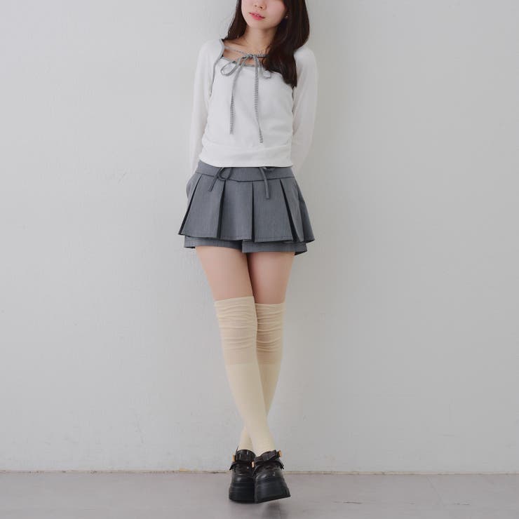 リボン付プリーツスカパン | RMAF　NICE CLAUP / OLIVE des OLIVE | 詳細画像32 