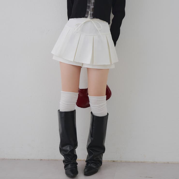 オフ | リボン付プリーツスカパン | RMAF　NICE CLAUP / OLIVE des OLIVE