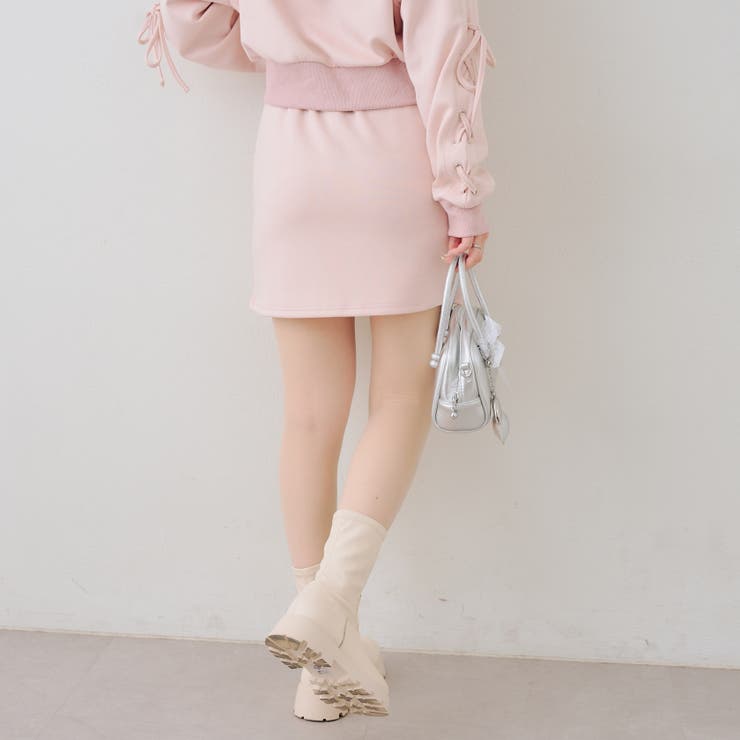 【セットアップ対応】ダンボールレースアップミニスカート | RMAF　NICE CLAUP / OLIVE des OLIVE | 詳細画像4 