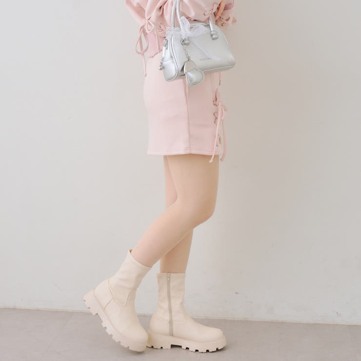 【セットアップ対応】ダンボールレースアップミニスカート | RMAF　NICE CLAUP / OLIVE des OLIVE | 詳細画像5 