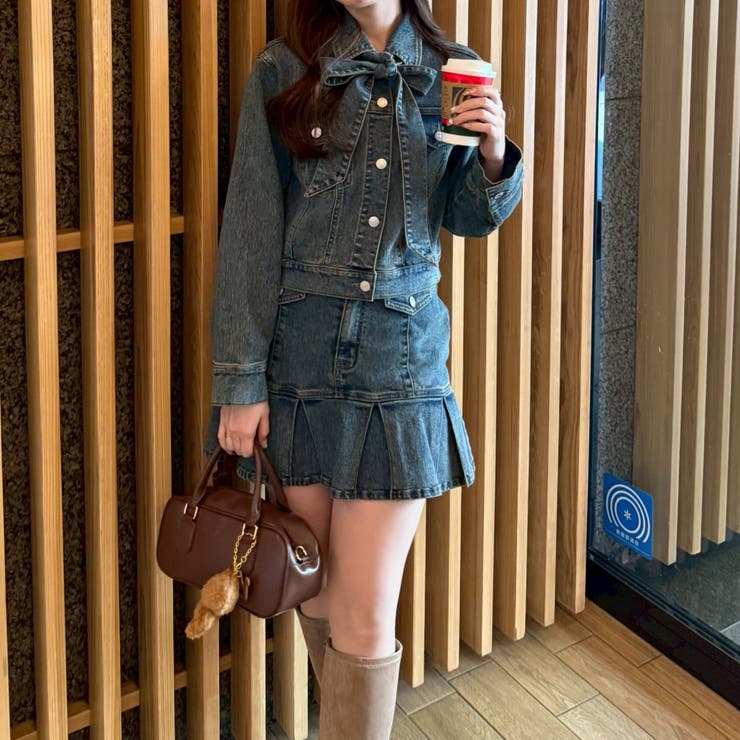 【セットアップ対応】デニムプリーツミニスカート | RMAF　NICE CLAUP / OLIVE des OLIVE | 詳細画像9 