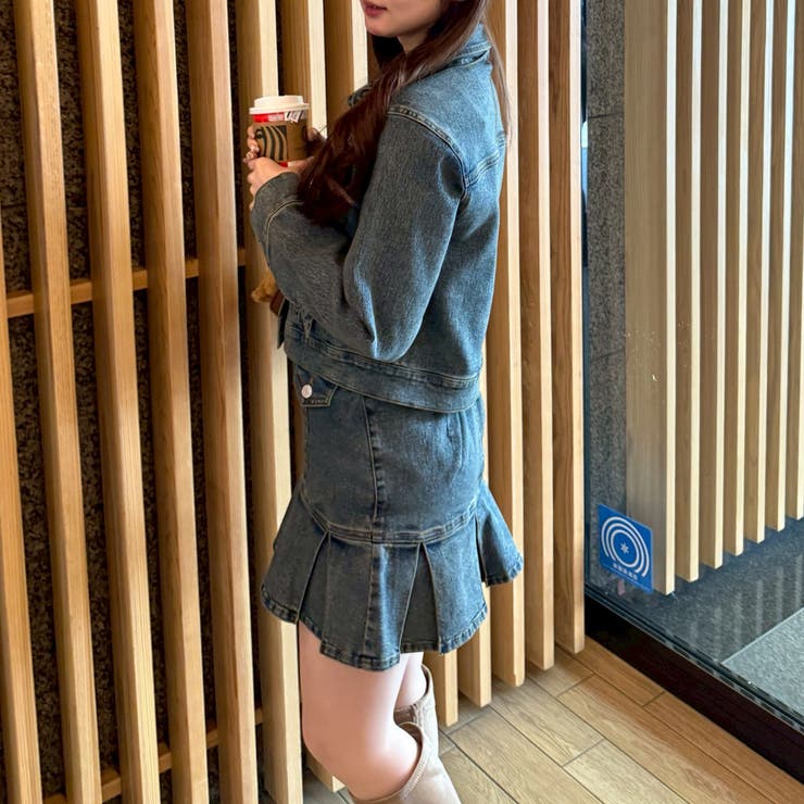 【セットアップ対応】デニムプリーツミニスカート | RMAF　NICE CLAUP / OLIVE des OLIVE | 詳細画像11 