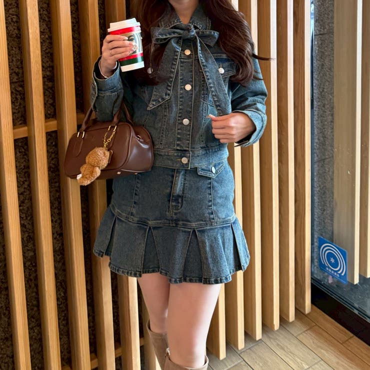 【セットアップ対応】デニムプリーツミニスカート | RMAF　NICE CLAUP / OLIVE des OLIVE | 詳細画像12 