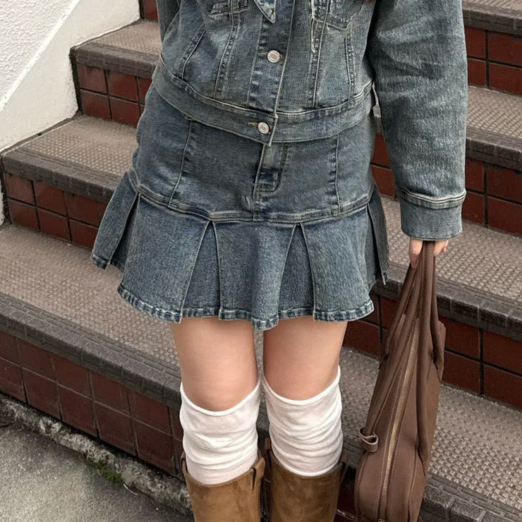 【セットアップ対応】デニムプリーツミニスカート | RMAF　NICE CLAUP / OLIVE des OLIVE | 詳細画像13 