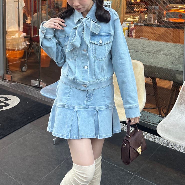 【セットアップ対応】デニムプリーツミニスカート | RMAF　NICE CLAUP / OLIVE des OLIVE | 詳細画像17 