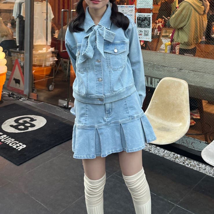 【セットアップ対応】デニムプリーツミニスカート | RMAF　NICE CLAUP / OLIVE des OLIVE | 詳細画像18 