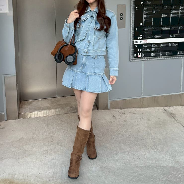 【セットアップ対応】デニムプリーツミニスカート | RMAF　NICE CLAUP / OLIVE des OLIVE | 詳細画像21 