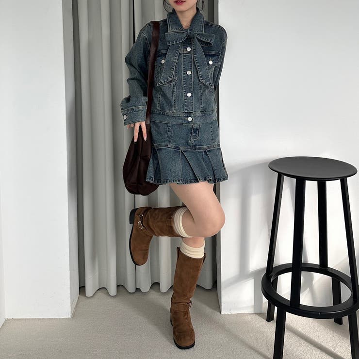 【セットアップ対応】デニムプリーツミニスカート | RMAF　NICE CLAUP / OLIVE des OLIVE | 詳細画像5 