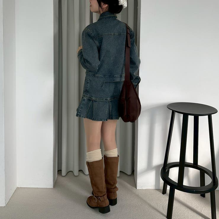 【セットアップ対応】デニムプリーツミニスカート | RMAF　NICE CLAUP / OLIVE des OLIVE | 詳細画像6 