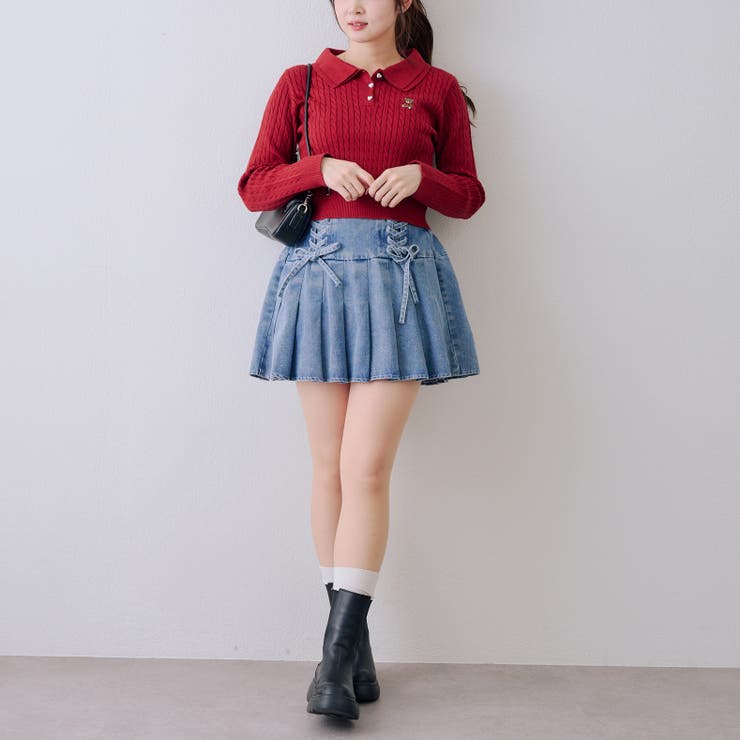 【セットアップ対応】レースアップミニプリーツスカート | RMAF　NICE CLAUP / OLIVE des OLIVE | 詳細画像21 