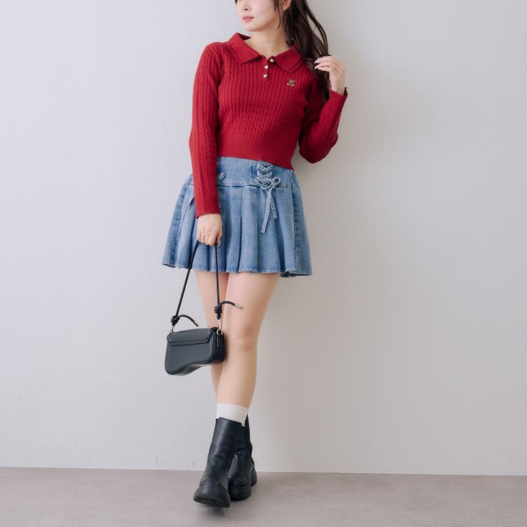 【セットアップ対応】レースアップミニプリーツスカート | RMAF　NICE CLAUP / OLIVE des OLIVE | 詳細画像24 