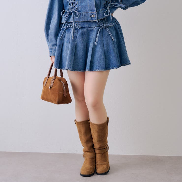 【セットアップ対応】レースアップミニプリーツスカート | RMAF　NICE CLAUP / OLIVE des OLIVE | 詳細画像7 