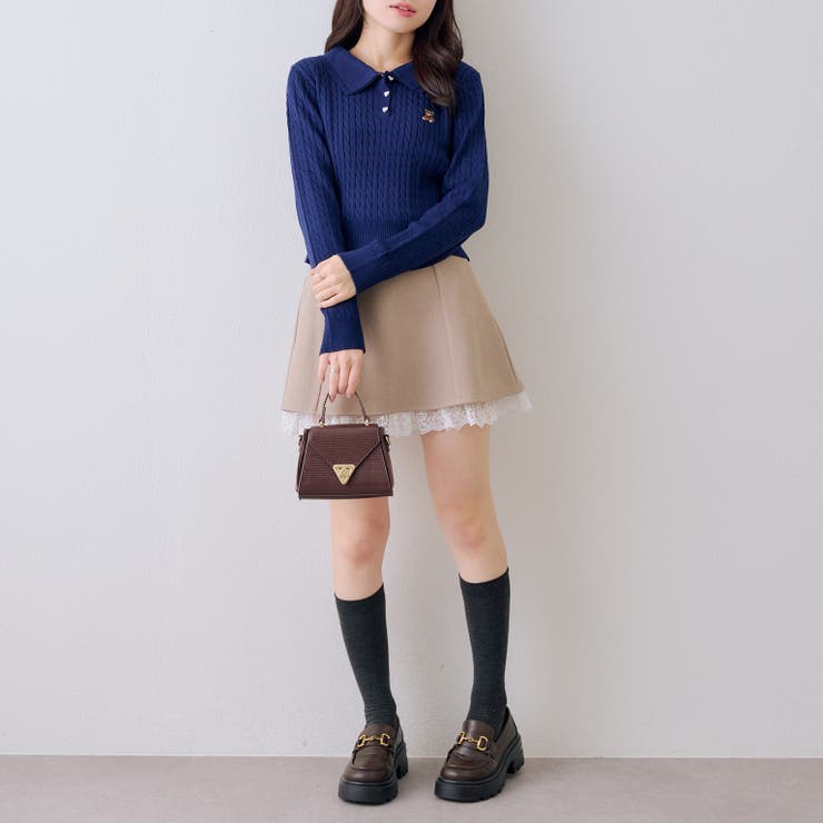 【セットアップ対応】裾レースミニスカート | RMAF　NICE CLAUP / OLIVE des OLIVE | 詳細画像9 