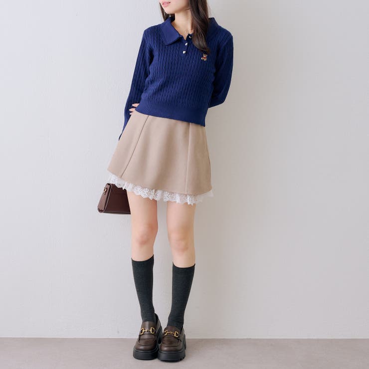 【セットアップ対応】裾レースミニスカート | RMAF　NICE CLAUP / OLIVE des OLIVE | 詳細画像10 