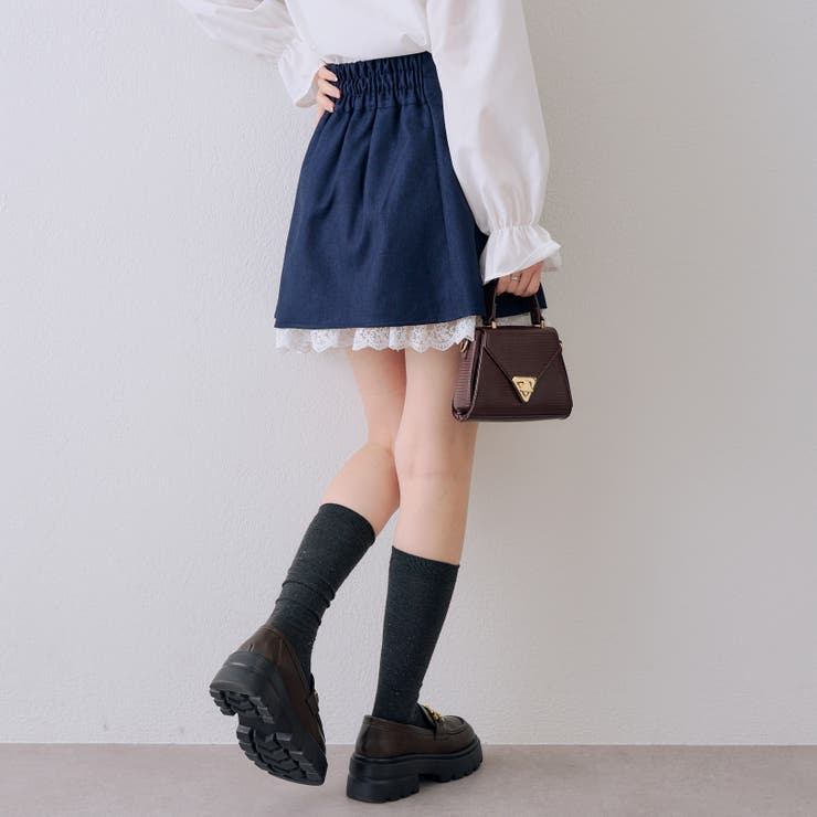 【セットアップ対応】裾レースミニスカート | RMAF　NICE CLAUP / OLIVE des OLIVE | 詳細画像14 