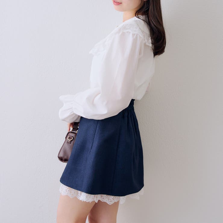 【セットアップ対応】裾レースミニスカート | RMAF　NICE CLAUP / OLIVE des OLIVE | 詳細画像16 